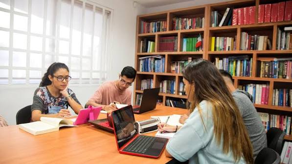 Quiet library study space